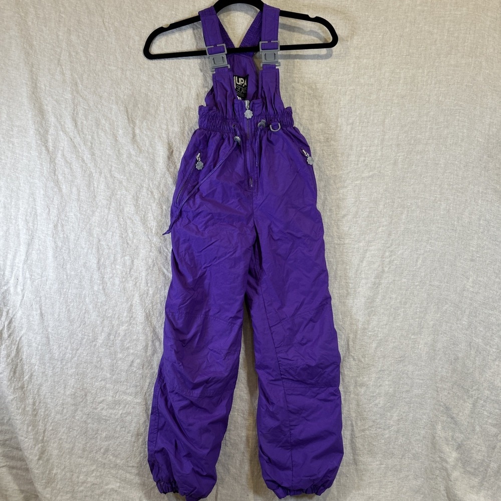 Jupa Sports Kids Purple Snow Bib Overall Sizeโ 6/7 Waterproof Ski